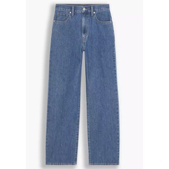 Levi’s Woman’s 29x29 High-Waisted Straight Jeans Relaxed Vtg Style Med Wash Hemp - Picture 1 of 16